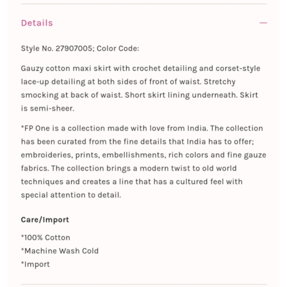 *SOLD* Free People Ribbon Corset Maxi Skirt - Picture 7 of 13